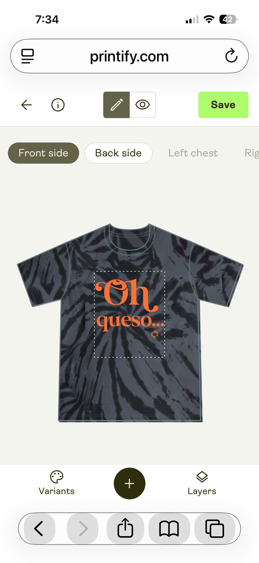 Oh queso Youth Tie-Dye Tee