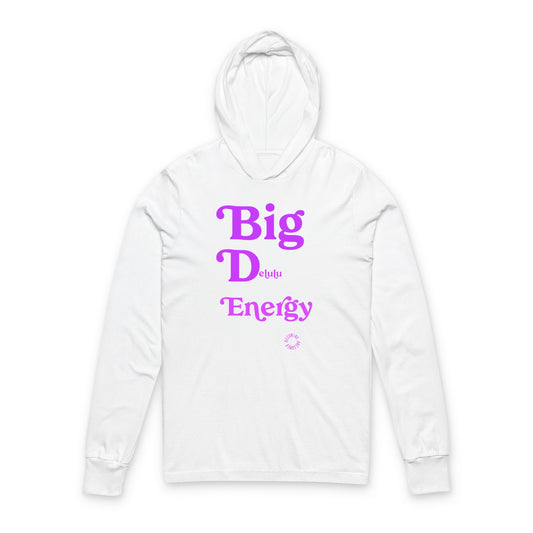 Big Delulu Energy Unisex Hooded Long Sleeve Tee